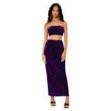 Chestless Sequin Set Skirt