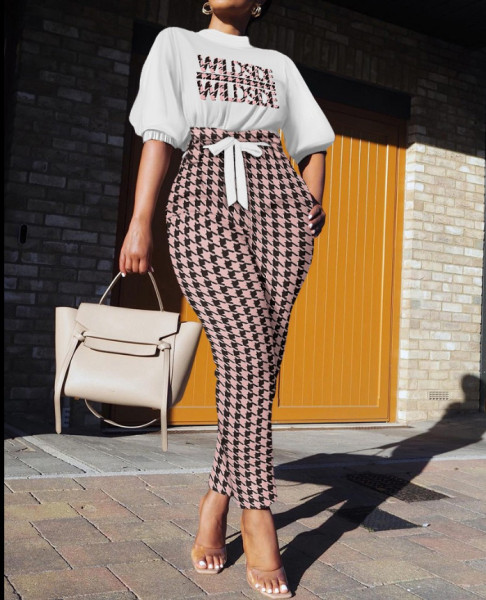 Women's three-quarter sleeved fashionable casual set