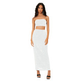 Chestless Sequin Set Skirt