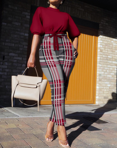 Women's three-quarter sleeved fashionable casual set