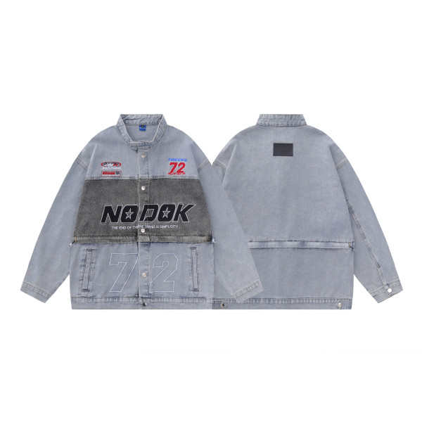 Denim embroidered jacket