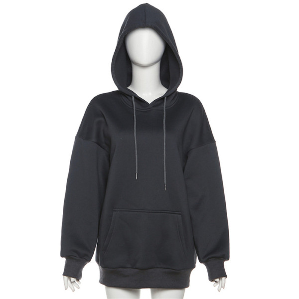 Hooded Letter Hot Diamond Street Trendy Loose Mid length Sweater