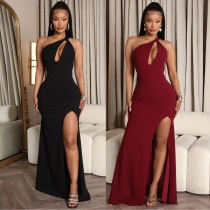 Women's Sexy Dress Hollow out Sleeveless Split Dress Women's Sexy Dress Hollow out Sleeveless Split Dress