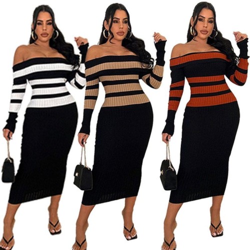 Open back, high waisted, mid length, high-end, slim fitting, and buttocks wrapped skirt