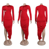 Sexy Slim Fit Side Open Waist Wrap Hip Dress