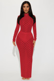 Sexy and fashionable mesh plaid dress