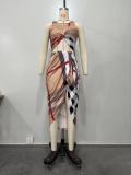 Chest Wrap Dress Set