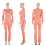 Irregular knitted thread hollowed out casual suit