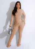Irregular knitted thread hollowed out casual suit