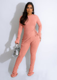 Irregular knitted thread hollowed out casual suit