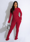 Irregular knitted thread hollowed out casual suit