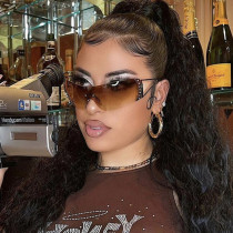 Frameless diamond studded sunglasses