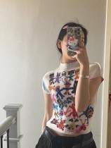 Printed Short Sleeve Top Printed Short Sleeve Top