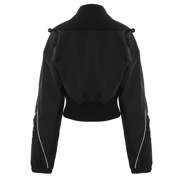 Stereoscopic zipper pocket with large lapel bomber jacket