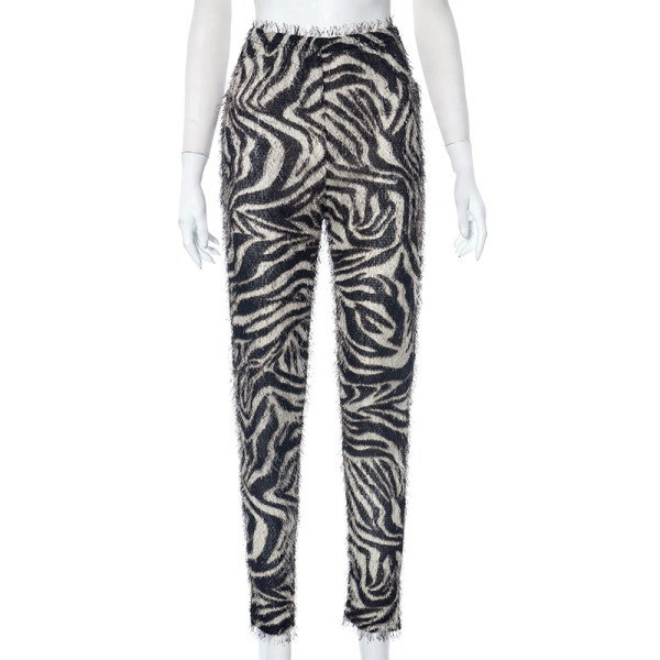 Tight striped casual pants