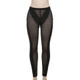 Spliced tight pants