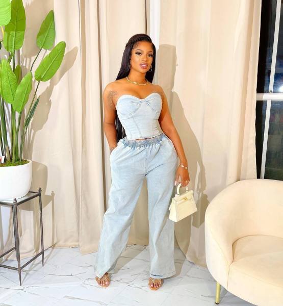 Fashion Sleeveless Casual Stretch Denim Two Piece Set