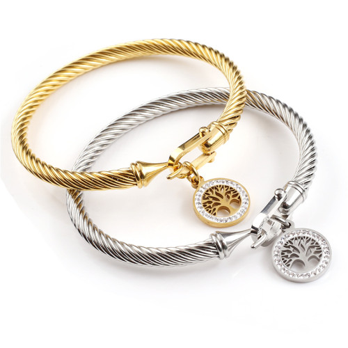 Stainless Steel Life Tree Bracelet