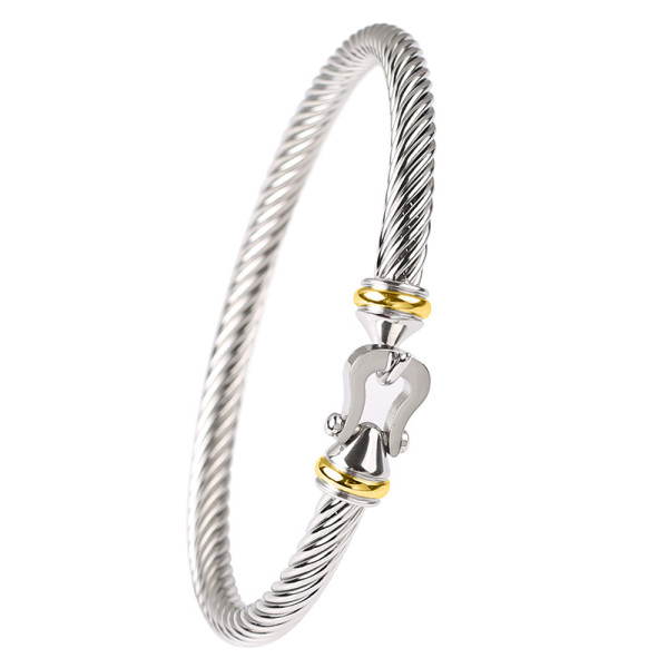Stainless steel horseshoe buckle bracelet(5 pcses)