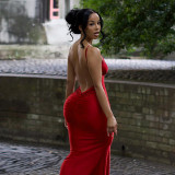 Slim Slim Slim Dress with Strap Open Back