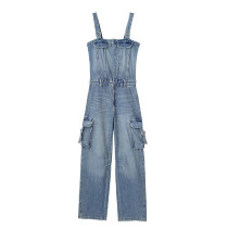 Denim bra and strap jumpsuit Denim bra and strap jumpsuit