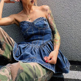 Denim bra top