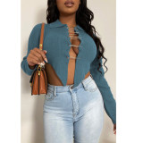 Sweater Pin Super Elastic Knit Top