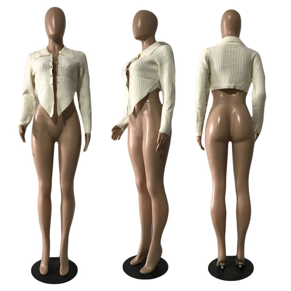 Sweater Pin Super Elastic Knit Top