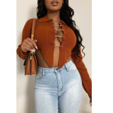 Sweater Pin Super Elastic Knit Top