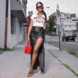 Sexy Spicy Girl High Split Half Skirt