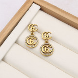 Vintage long circular earrings