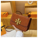 Crocodile pattern small square bag single shoulder crossbody women's bag