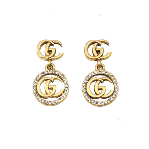 Vintage long circular earrings