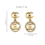 Vintage long circular earrings