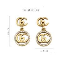 Vintage long circular earrings