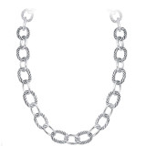 Stainless steel oval necklace