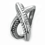 Stainless Steel Retro Cross Female Ring