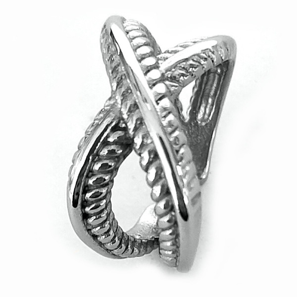 Stainless Steel Retro Cross Female Ring
