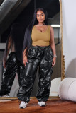 Casual pants Solid color three-dimensional pocket pleated work suit pants