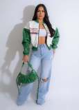 Vintage hip-hop loose and versatile baseball racing suit
