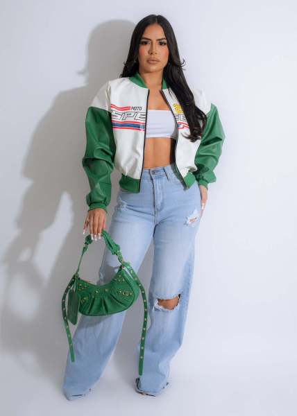 Vintage hip-hop loose and versatile baseball racing suit