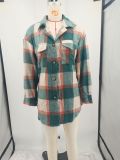 Loose plaid shirt Maoni coat