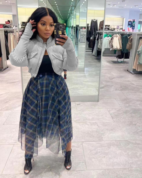 Fashionable cotton collar short jacket with warm bread jacket