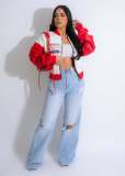 Vintage hip-hop loose and versatile baseball racing suit