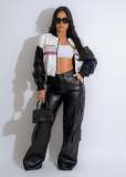 Vintage hip-hop loose and versatile baseball racing suit