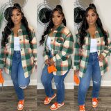 Loose plaid shirt Maoni coat