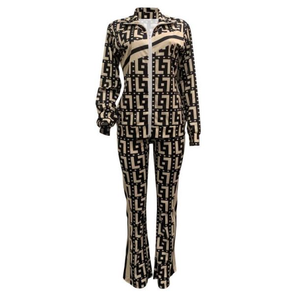 Printed trend sports two-piece set