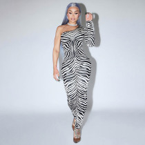 Single Sleeve Digital Printing Slim Fit High Waist Jumpsuit