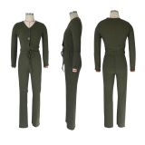 Knitted wool two-piece set