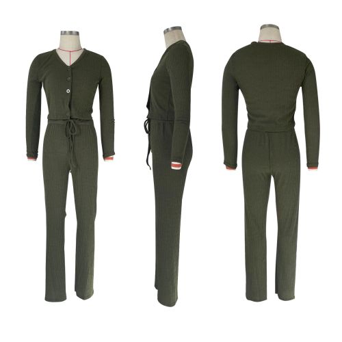 Knitted wool two-piece set